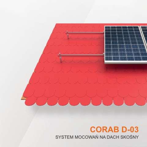 Corab D-03 system mocowania dachy skośne